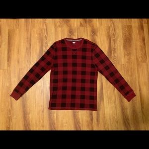 Men’s Red Plaid Long Sleeve
